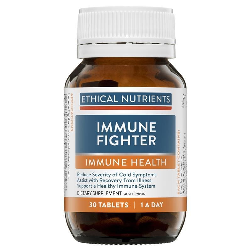 Ethical Nutrients Immune Fighter 30 Tablets front image on Livehealthy HK imported from Australia
