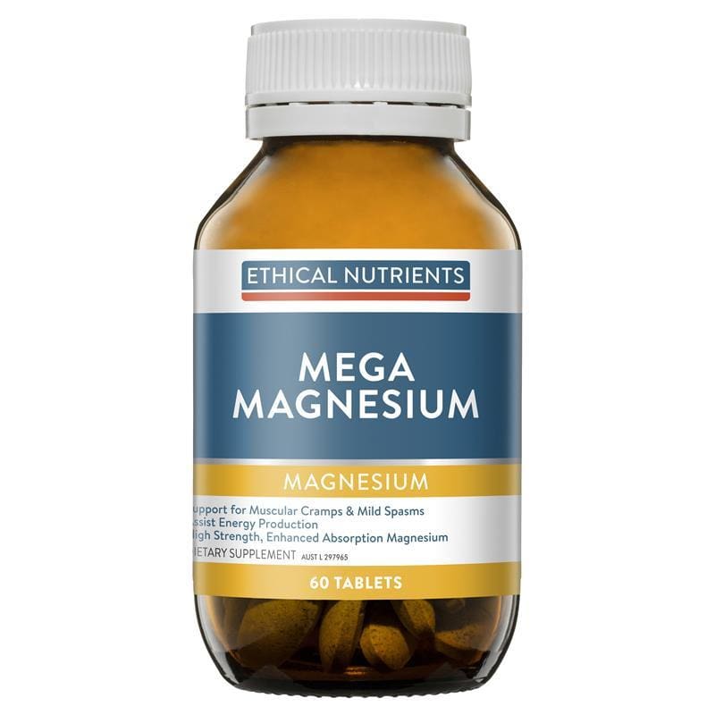 Ethical Nutrients Mega Magnesium 60 Tablets front image on Livehealthy HK imported from Australia