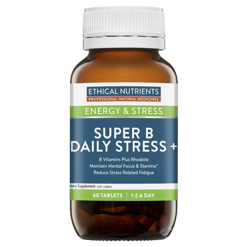 Ethical Nutrients Super B Daily Stress + 60 Tablets front image on Livehealthy HK imported from Australia