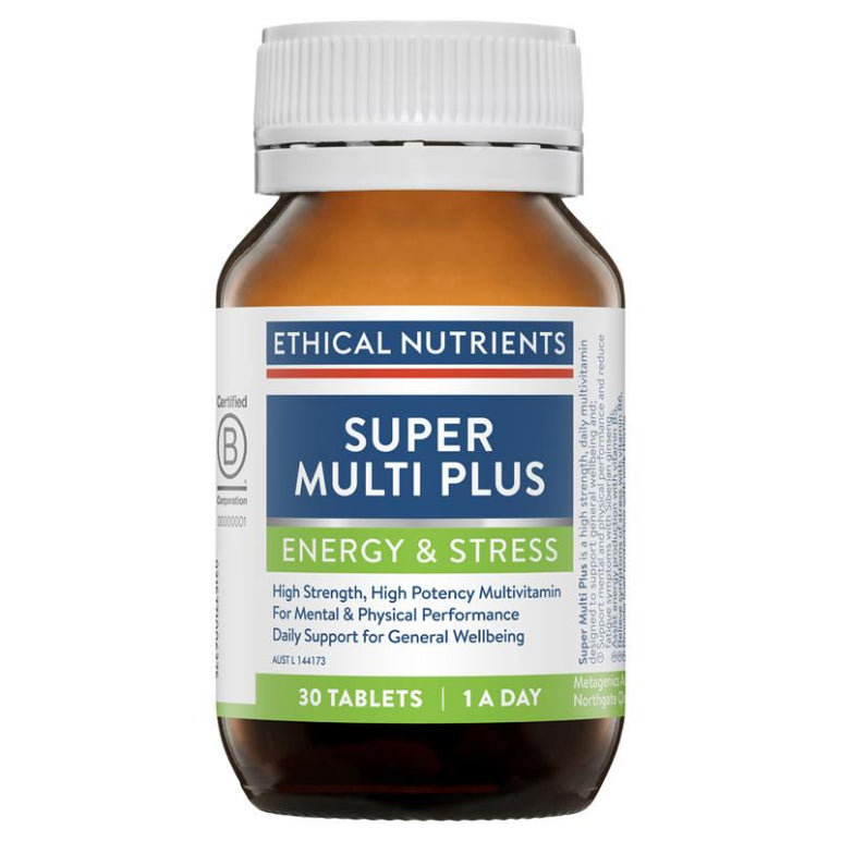 Ethical Nutrients Super Multi Plus 30 Tablets front image on Livehealthy HK imported from Australia