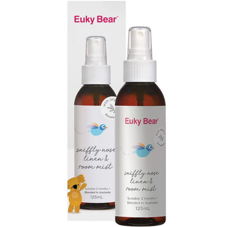 Euky Bear Sniffly Nose Linen & Room Mist 125ml front image on Livehealthy HK imported from Australia