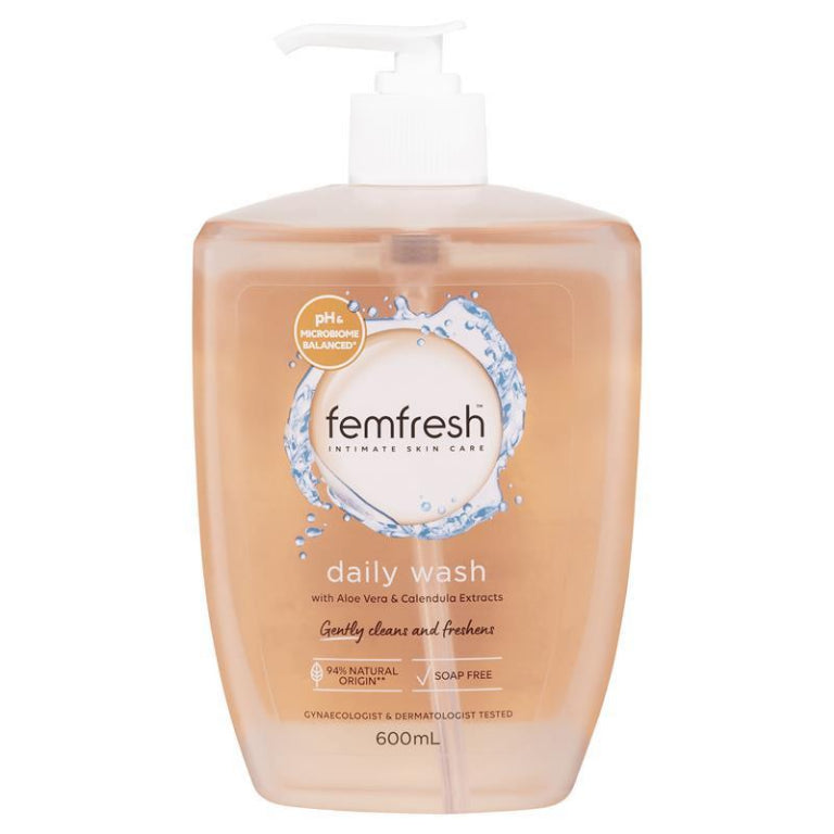 Femfresh Daily Wash 600ml front image on Livehealthy HK imported from Australia