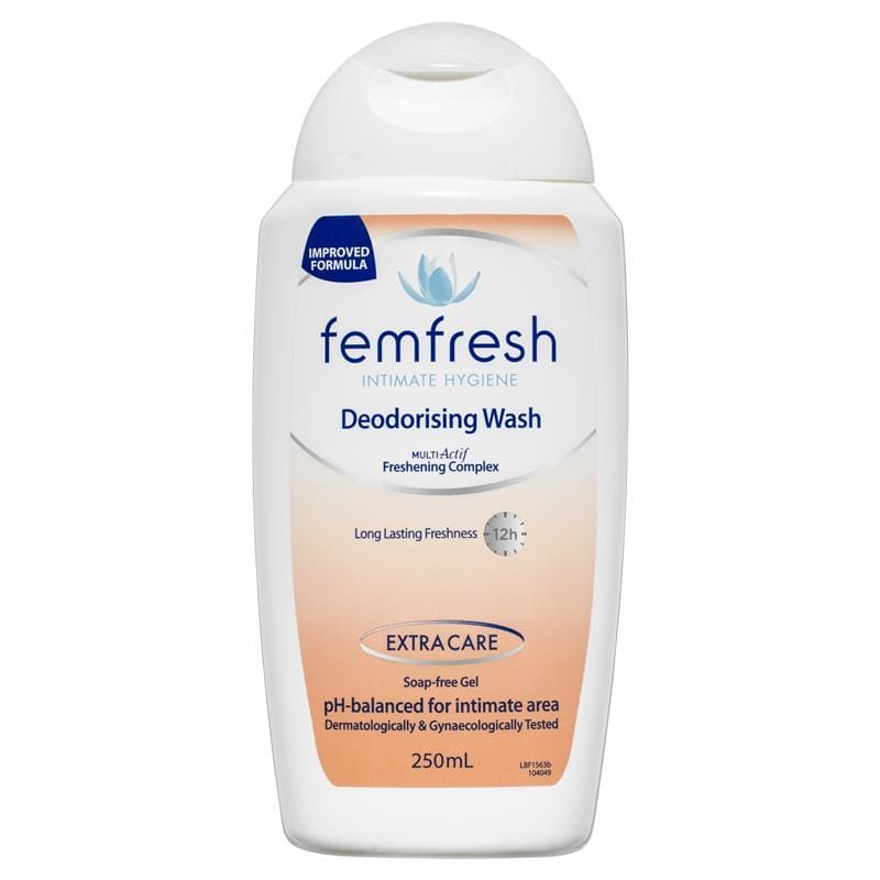 Femfresh Deodorising Wash 250ml front image on Livehealthy HK imported from Australia