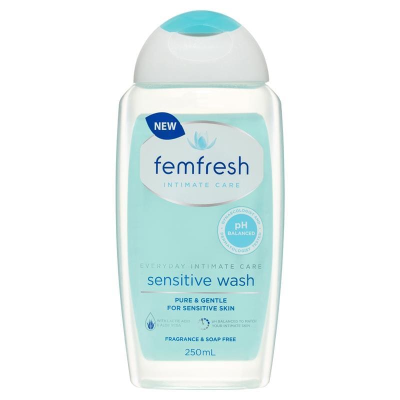 Femfresh Sensitive Wash 250ml front image on Livehealthy HK imported from Australia