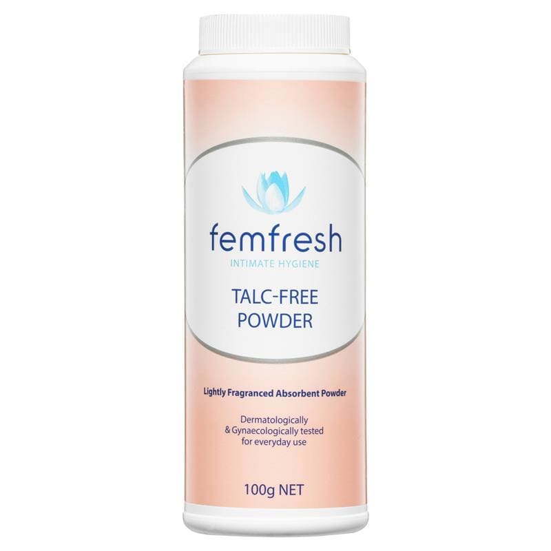 Femfresh Talc Free Powder 100G front image on Livehealthy HK imported from Australia