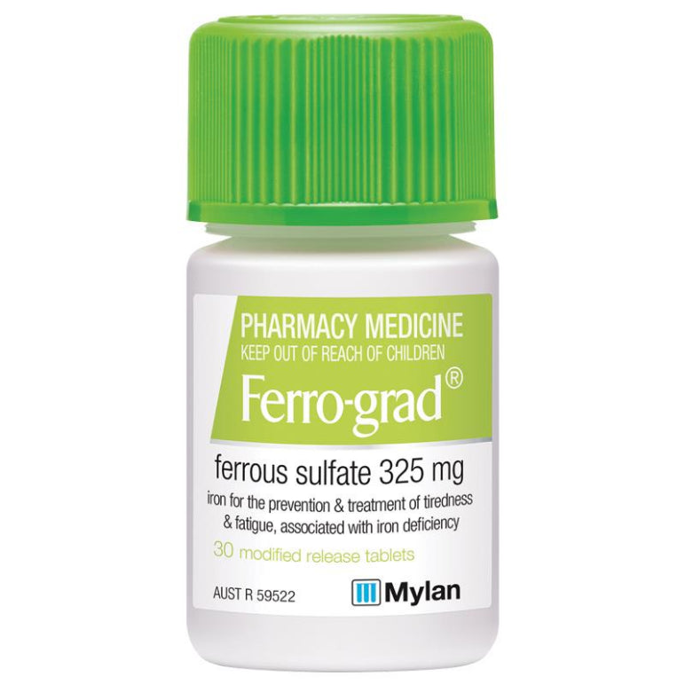 Ferro-grad 30 Tablets front image on Livehealthy HK imported from Australia