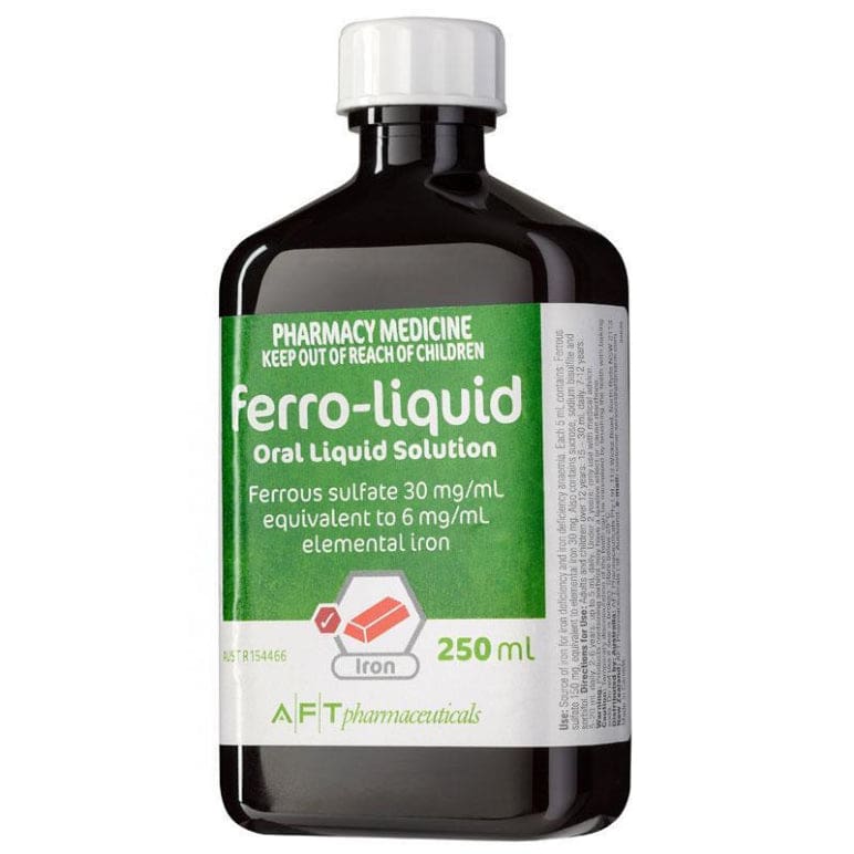 Ferro Liquid 250mL 30mg/mL front image on Livehealthy HK imported from Australia