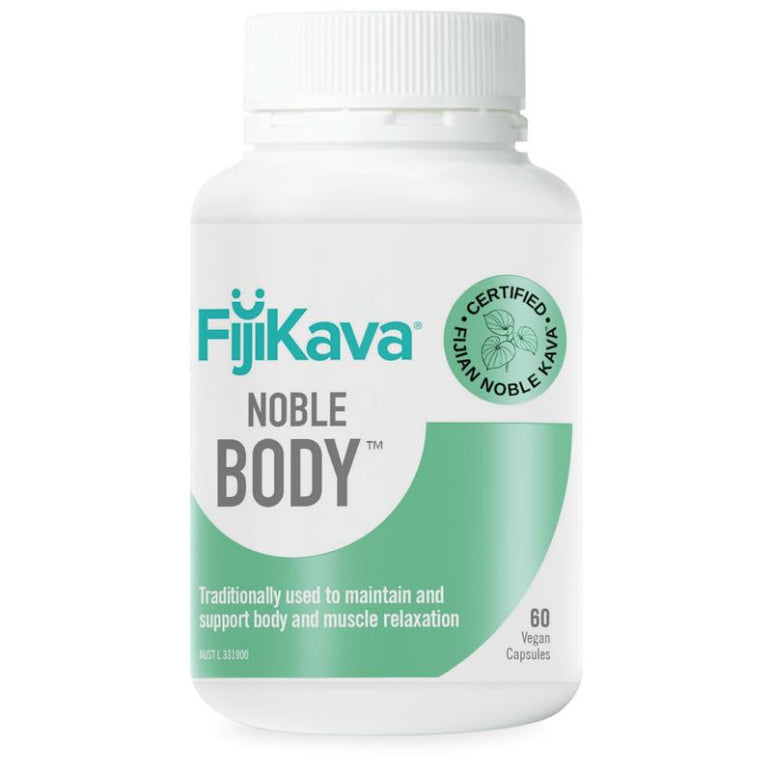 Fiji Kava Noble Body 60 Capsules front image on Livehealthy HK imported from Australia