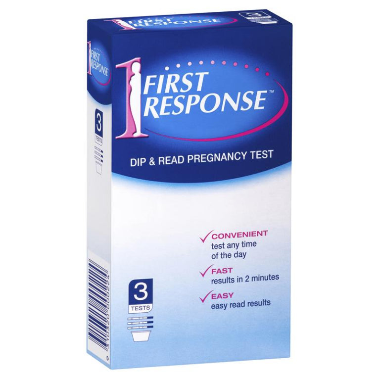First Response Dip and Read Pregnancy Test 3 Tests front image on Livehealthy HK imported from Australia