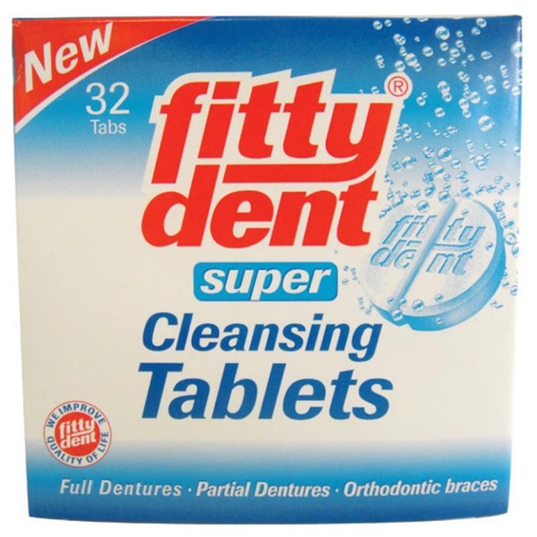 Fittydent Super Denture Cleaning 32 Tablets front image on Livehealthy HK imported from Australia