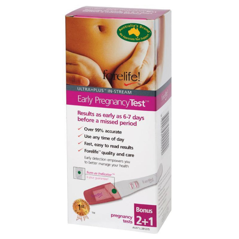 Forelife Ultra+ Early Pregnancy In Stream 3 Test front image on Livehealthy HK imported from Australia