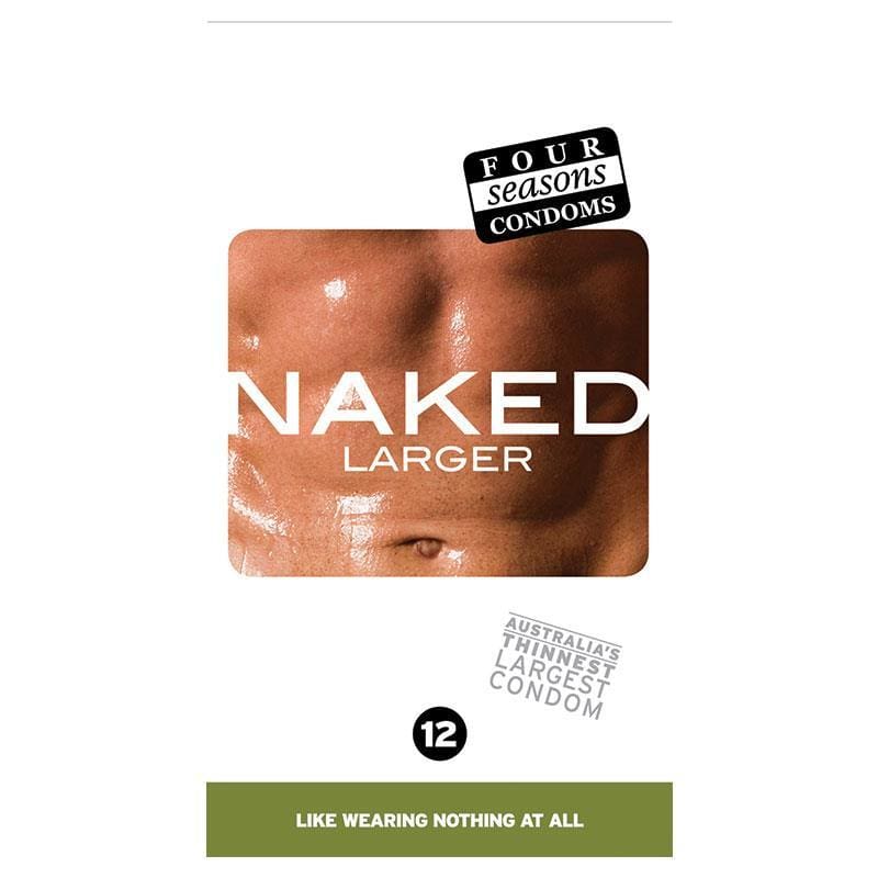Four Seasons Condoms Naked Larger 12 Pack front image on Livehealthy HK imported from Australia