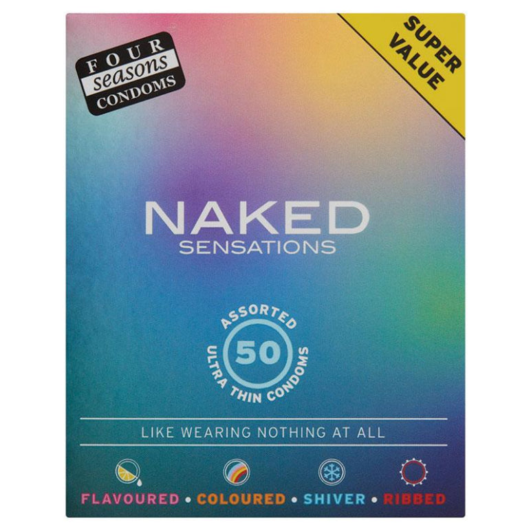 Four Seasons Condoms Naked Sensations 50 Pack front image on Livehealthy HK imported from Australia