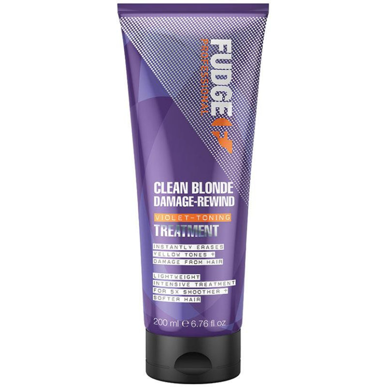 Fudge Clean Blonde Damage Rewind Violet Toning Treatment 200ml front image on Livehealthy HK imported from Australia