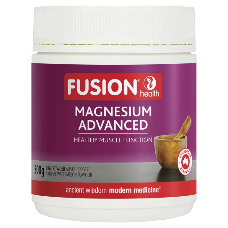 Fusion Magnesium Advanced Powder Watermelon 300g front image on Livehealthy HK imported from Australia