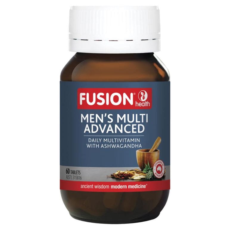 Fusion Mens Multi Advanced 60 Tablets front image on Livehealthy HK imported from Australia