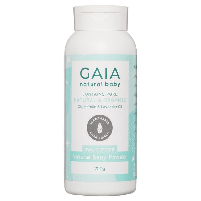 Gaia Natural Baby Powder 200g front image on Livehealthy HK imported from Australia