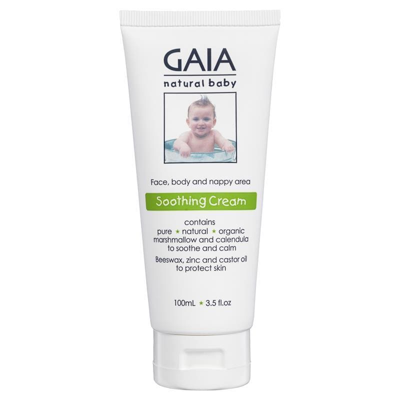 Gaia Natural Baby Soothing Cream 100ml front image on Livehealthy HK imported from Australia