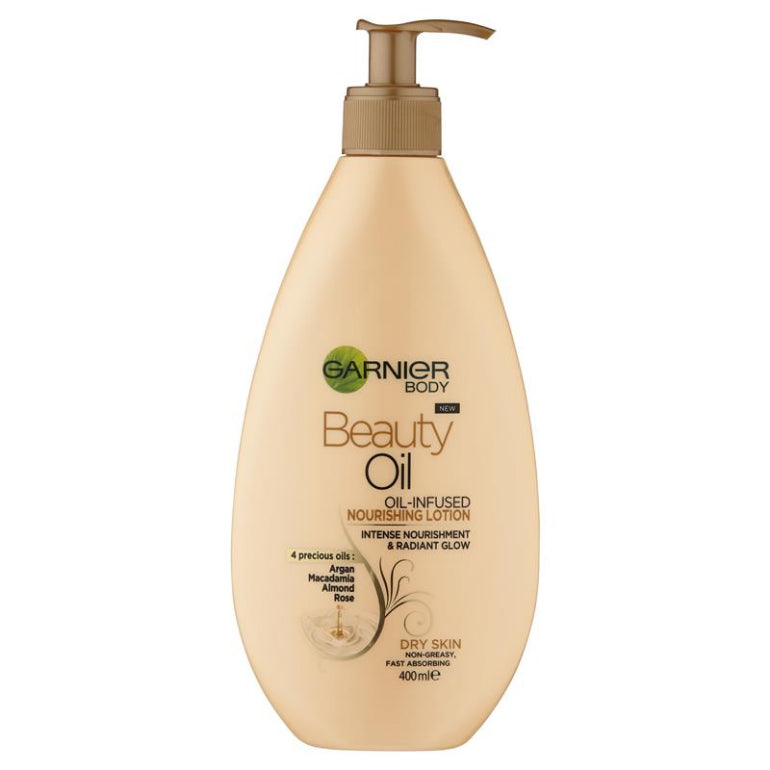 Garnier Body Beauty Oil Nourishing Lotion 400ml front image on Livehealthy HK imported from Australia