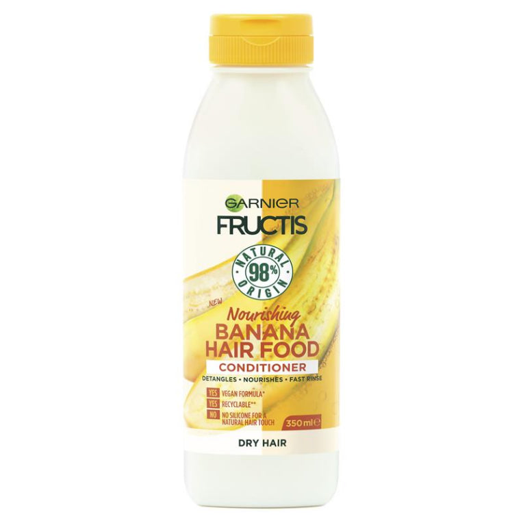 Garnier Fructis Hair Food Nourishing Banana Conditioner For Dry Hair 350ml front image on Livehealthy HK imported from Australia