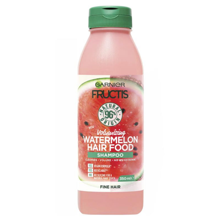 Garnier Fructis Hair Food Watermelon Shampoo 350ml front image on Livehealthy HK imported from Australia