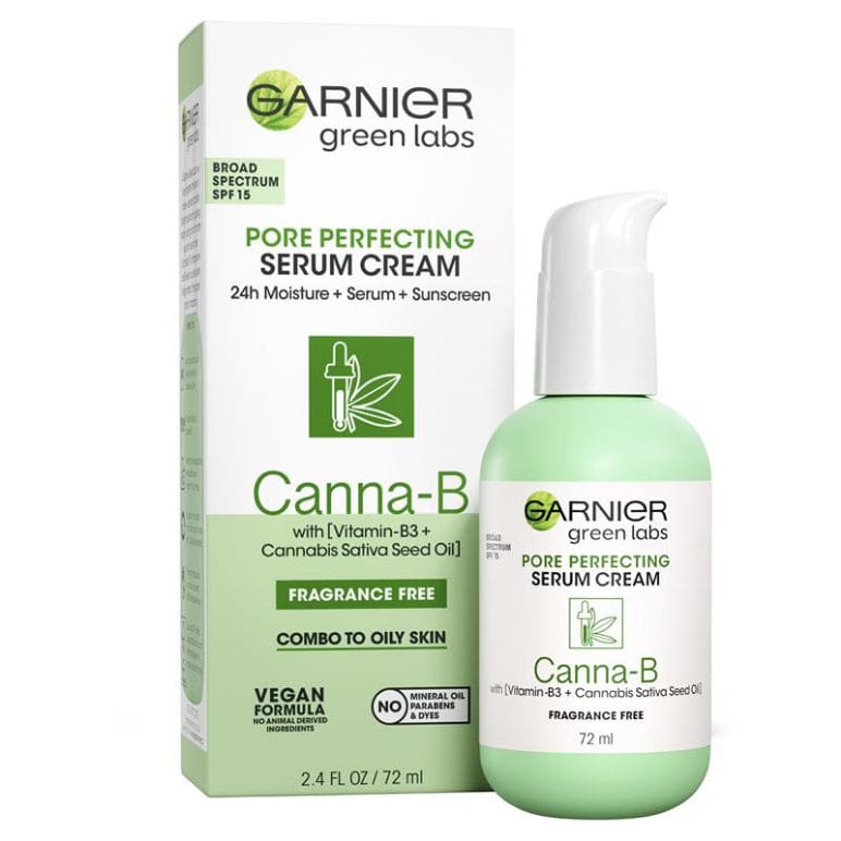 Garnier Green Labs Canna-B Pore Perfecting Serum Cream SPF 15 72mL front image on Livehealthy HK imported from Australia