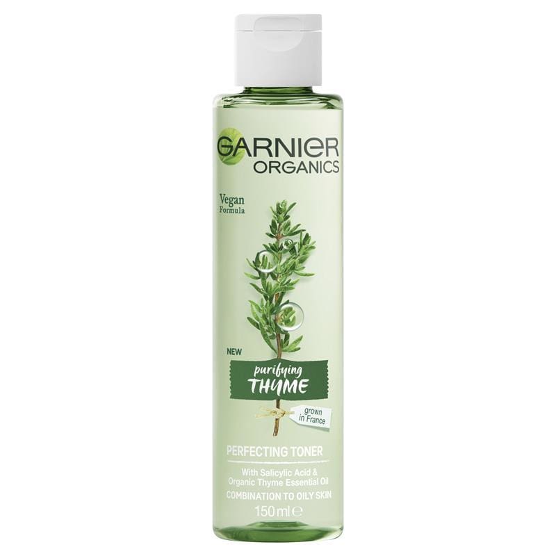 Garnier Organics Purifying Thyme Perfecting Toner 150ml front image on Livehealthy HK imported from Australia