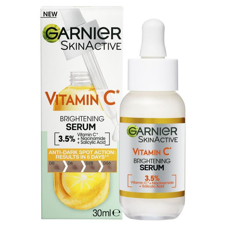 Garnier Skin Active Vitamin C Brightening Serum 30ml front image on Livehealthy HK imported from Australia