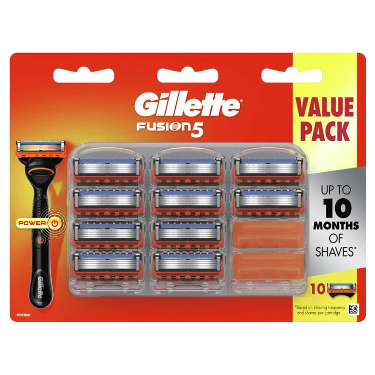 Gillette Fusion Power Razor Blades 10 Pack front image on Livehealthy HK imported from Australia