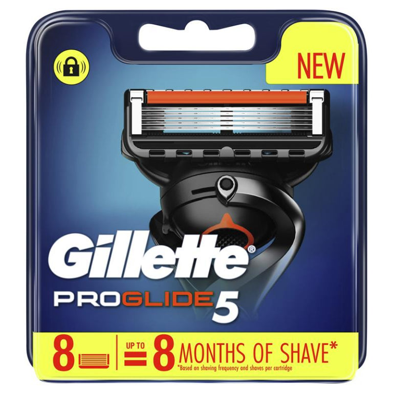 Gillette Fusion Proglide Manual Razor Blades 8 Pack front image on Livehealthy HK imported from Australia