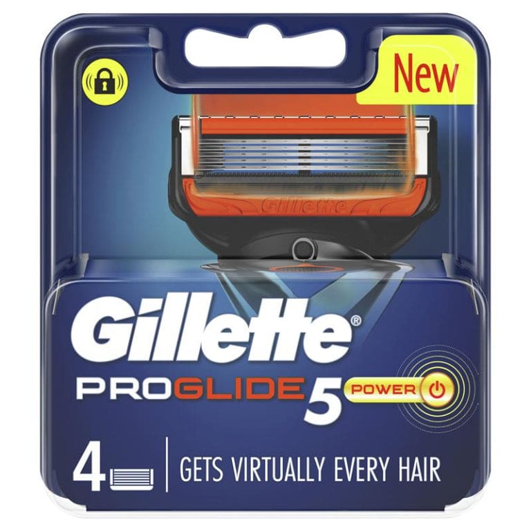 Gillette Fusion Proglide Power Razor Blades 4 Pack front image on Livehealthy HK imported from Australia