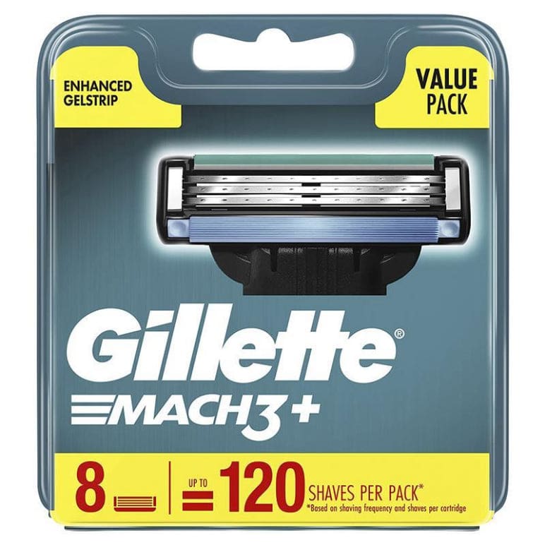 Gillette Mach 3+ Cartridges 8 Pack front image on Livehealthy HK imported from Australia