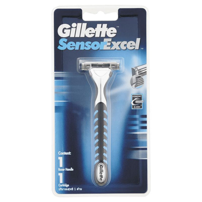 Gillette Sensor Excel Razor 1up front image on Livehealthy HK imported from Australia