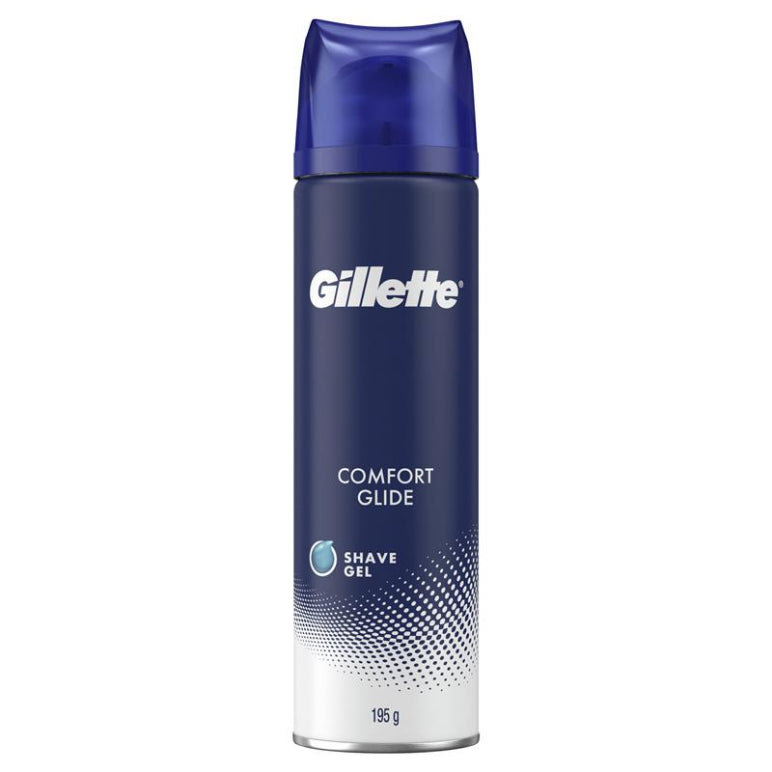 Gillette Shave Gel Comfort Glide 195g front image on Livehealthy HK imported from Australia
