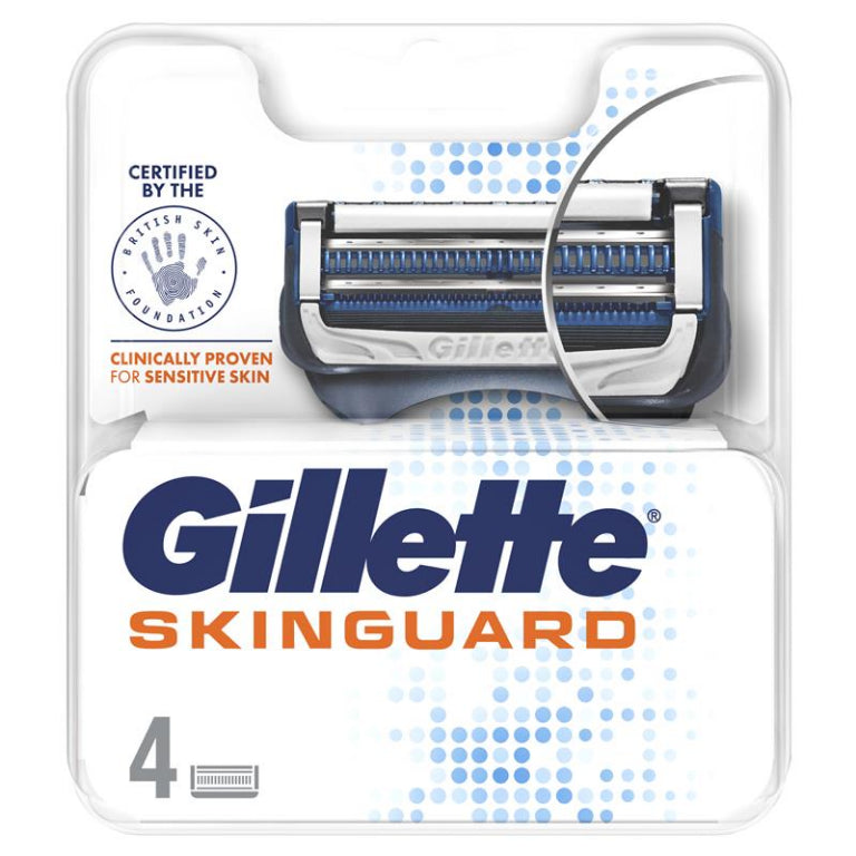 Gillette Skinguard Cartridges 4 Pack front image on Livehealthy HK imported from Australia