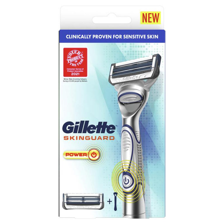 Gillette Skinguard Power Razor + 1 Blade Refills front image on Livehealthy HK imported from Australia