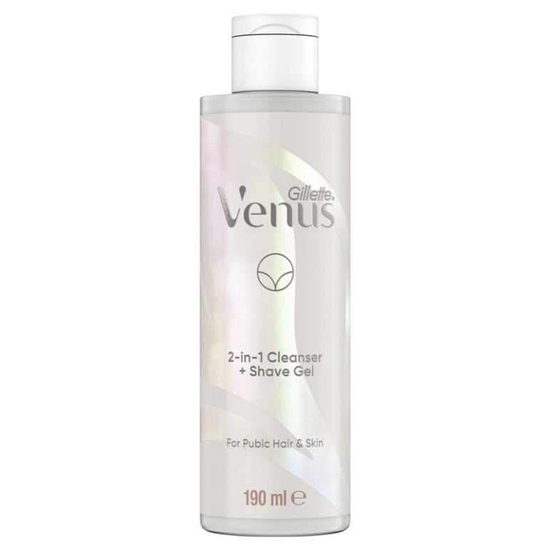 Gillette Venus 2 In 1 Cleanser & Shave Gel 190ml front image on Livehealthy HK imported from Australia