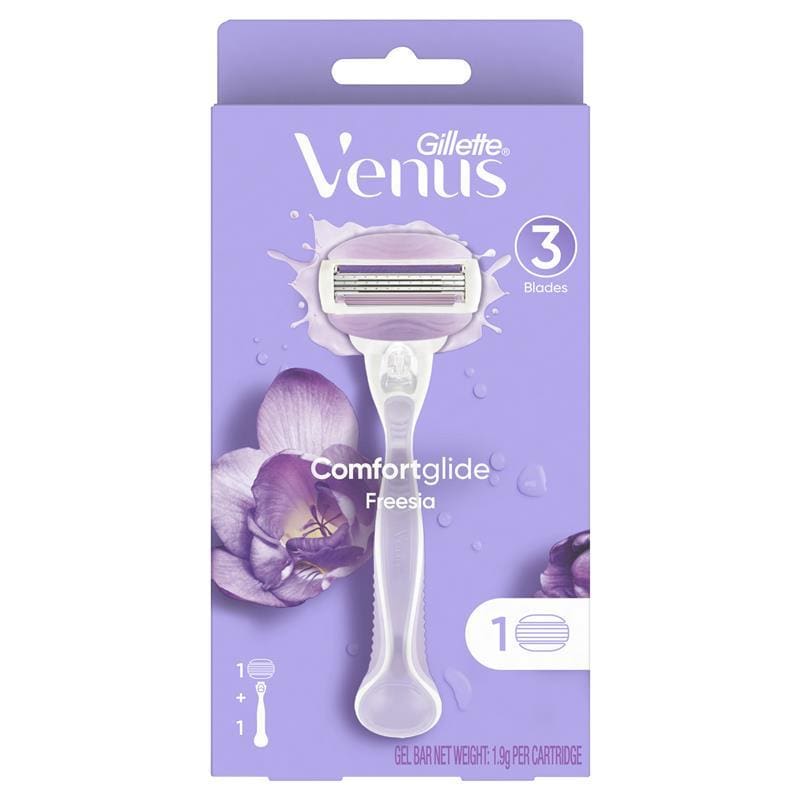 Gillette Venus Comfort Glide Freesia 1 Blade Refill front image on Livehealthy HK imported from Australia