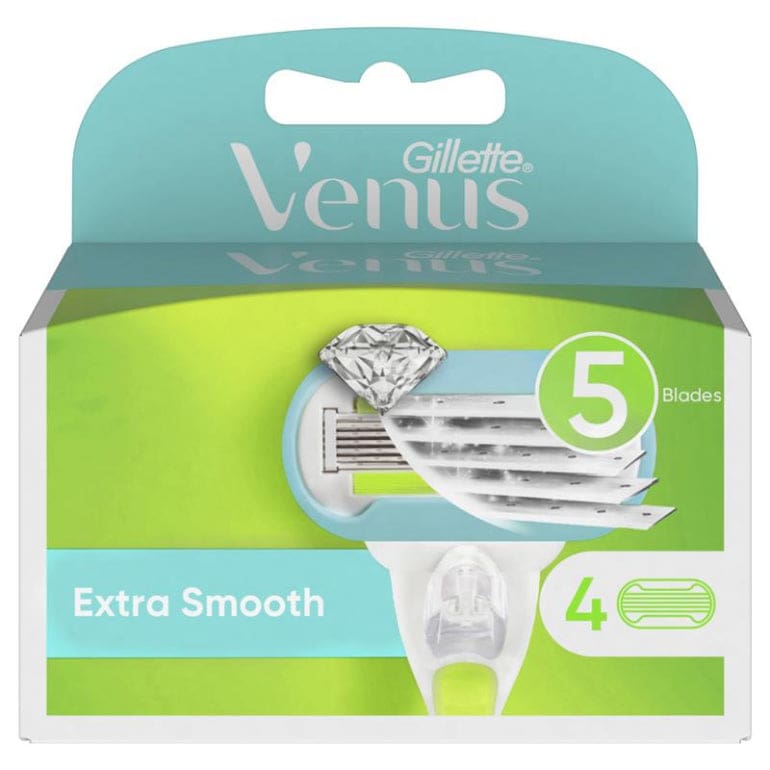 Gillette Venus Extra Smooth Blade Refills 4 Pack front image on Livehealthy HK imported from Australia