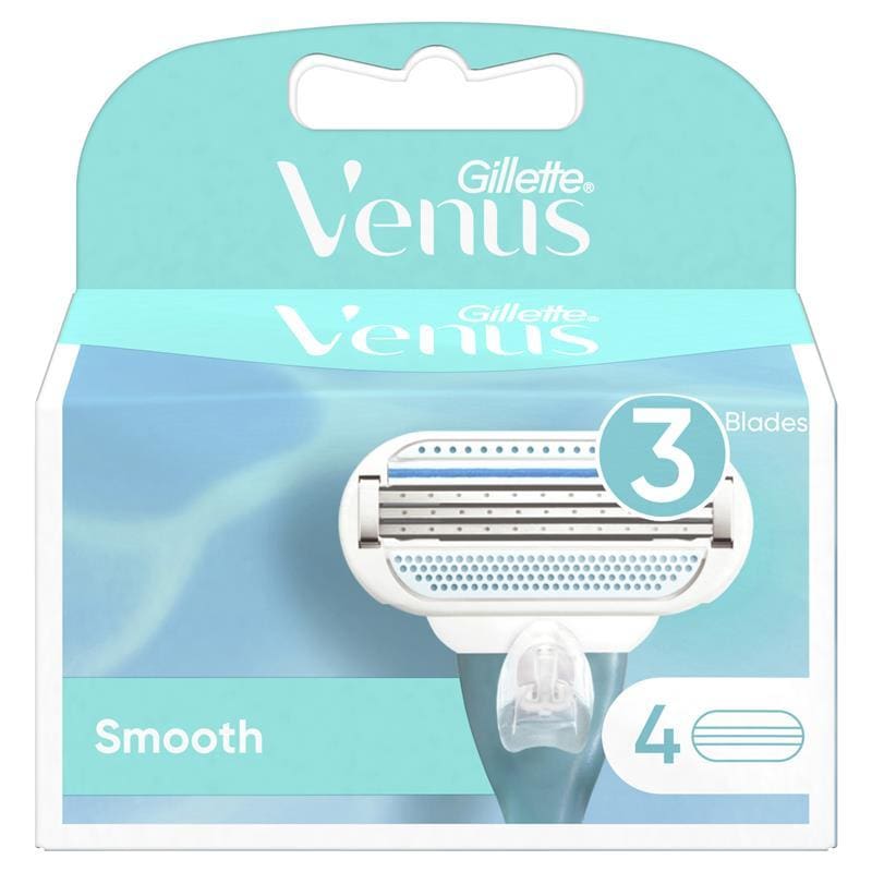 Gillette Venus Smooth Blade Refills 4 Pack front image on Livehealthy HK imported from Australia