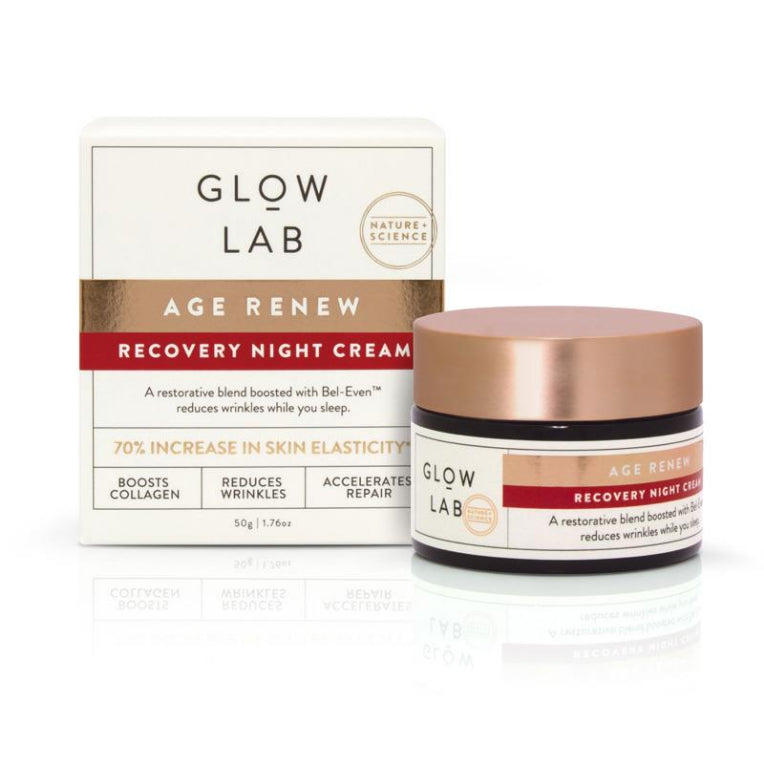 Glow Lab Age Renew Recovery Night Cream 50g front image on Livehealthy HK imported from Australia