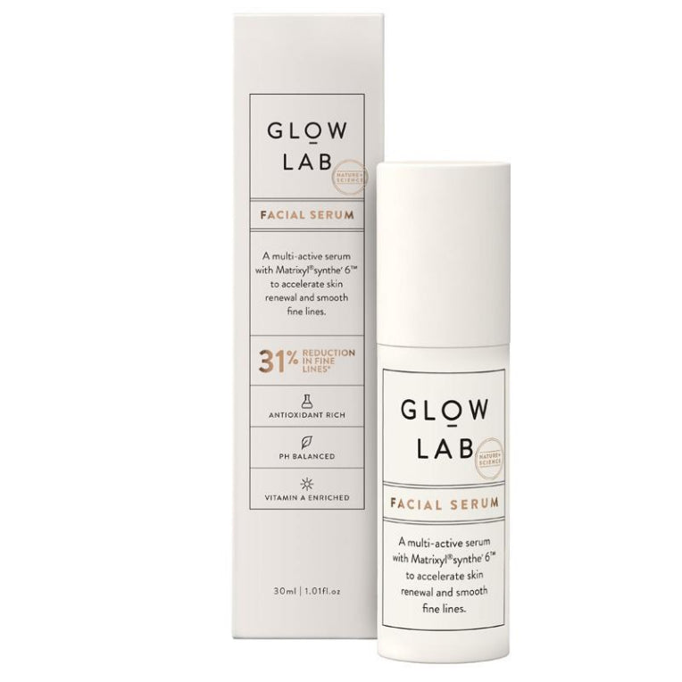 Glow Lab Facial Serum 30ml front image on Livehealthy HK imported from Australia