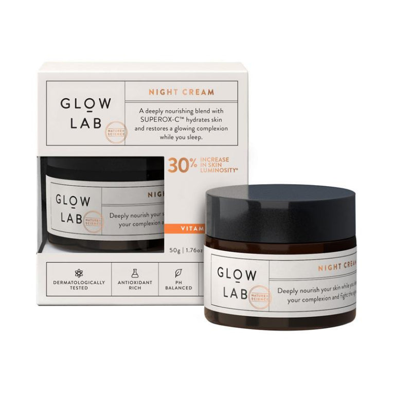 Glow Lab Night Cream 50g front image on Livehealthy HK imported from Australia