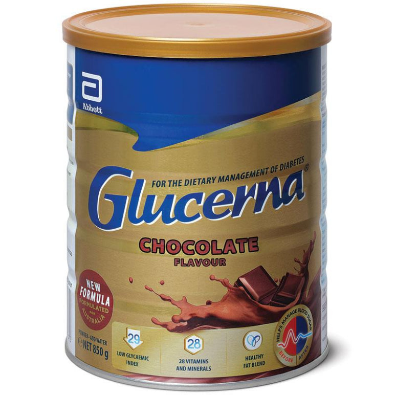 Glucerna Chocolate 850g front image on Livehealthy HK imported from Australia