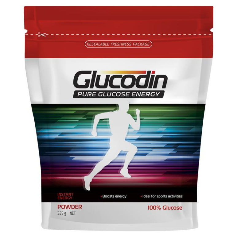 Glucodin Powder Zip/Bag 325G front image on Livehealthy HK imported from Australia
