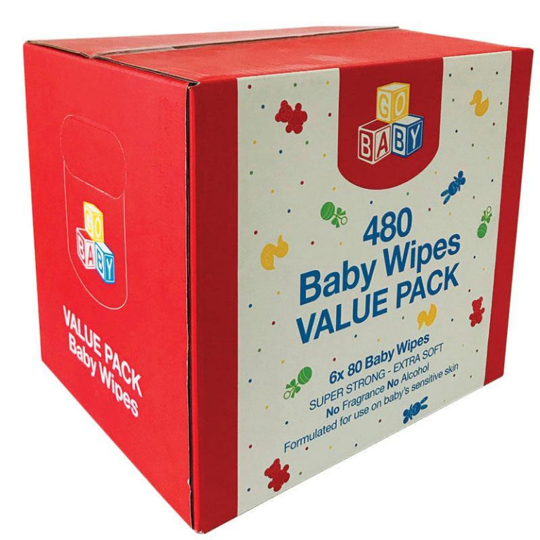 Go Baby Wipes 6x80 Value Pack front image on Livehealthy HK imported from Australia