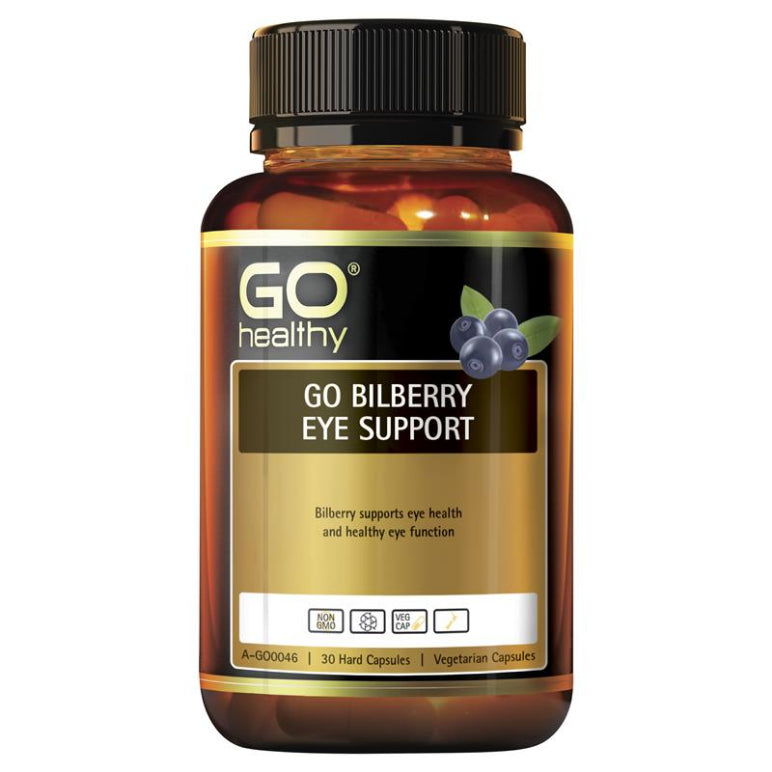 GO Healthy Bilberry 20000mg 30 Vege Capsules front image on Livehealthy HK imported from Australia