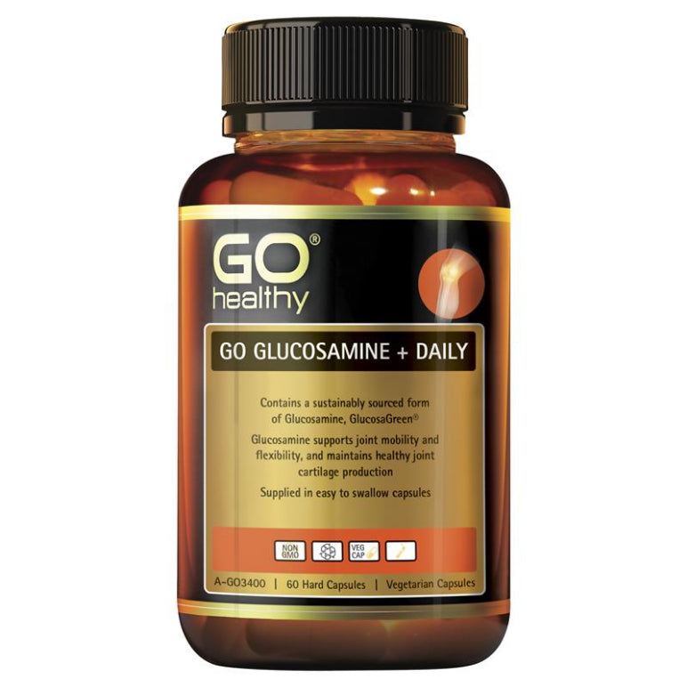 GO Healthy Glucosamine + Daily 60 capsules front image on Livehealthy HK imported from Australia