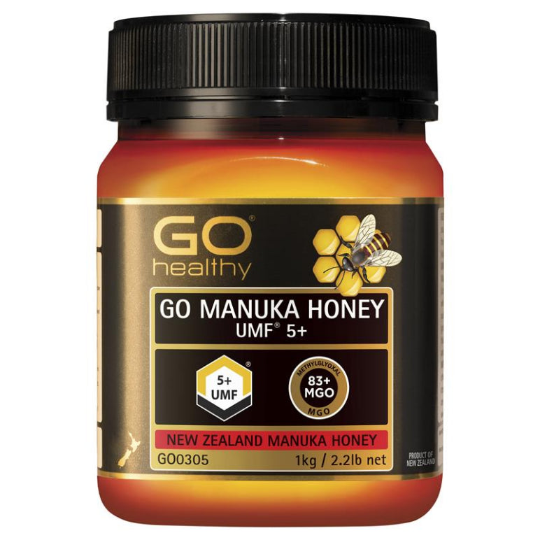 GO Healthy Manuka Honey UMF 5+ (MGO 80+) 1kg front image on Livehealthy HK imported from Australia
