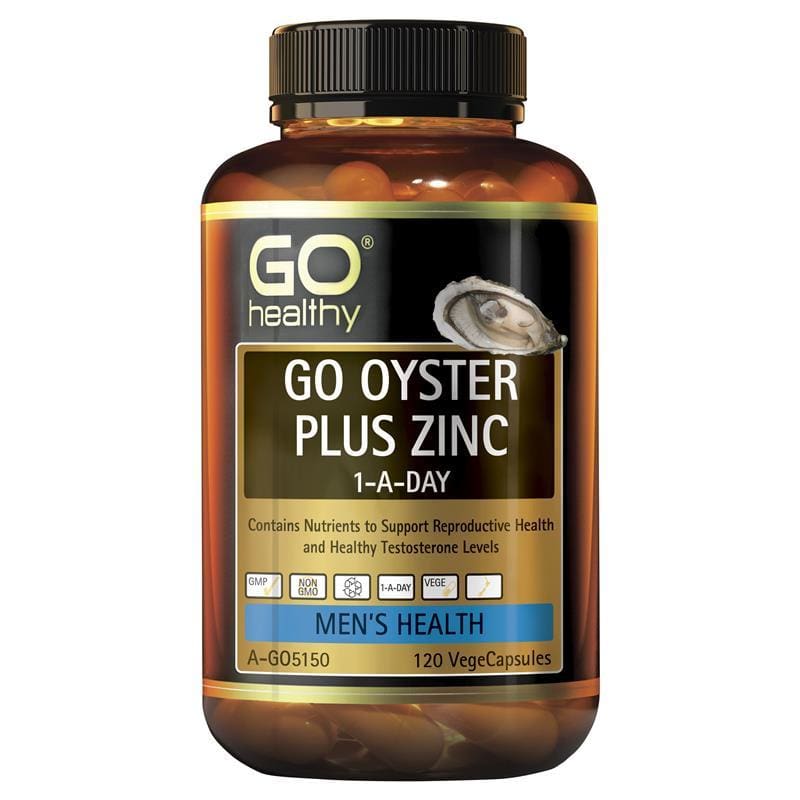 GO Healthy Oyster Plus Zinc 1-A-Day 120 Vege Capsules front image on Livehealthy HK imported from Australia